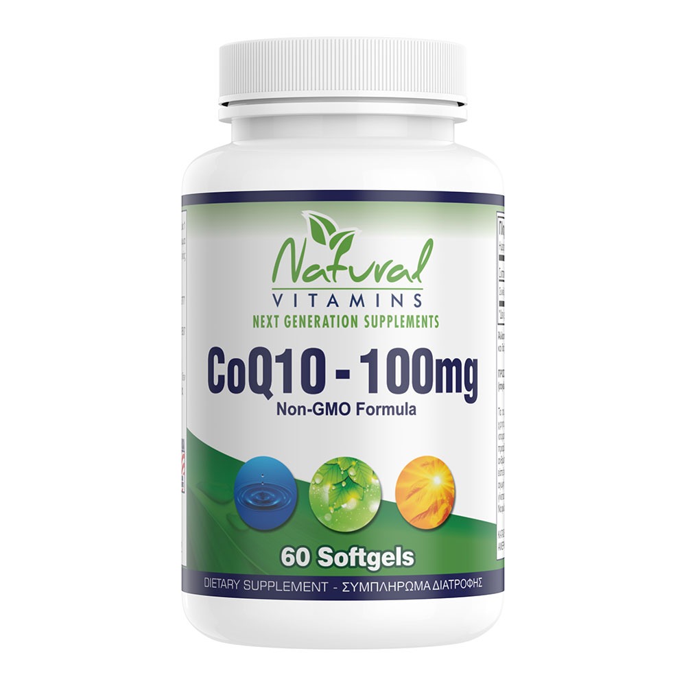 Natural Vitamins | CoQ10 100mg | 60 softgels