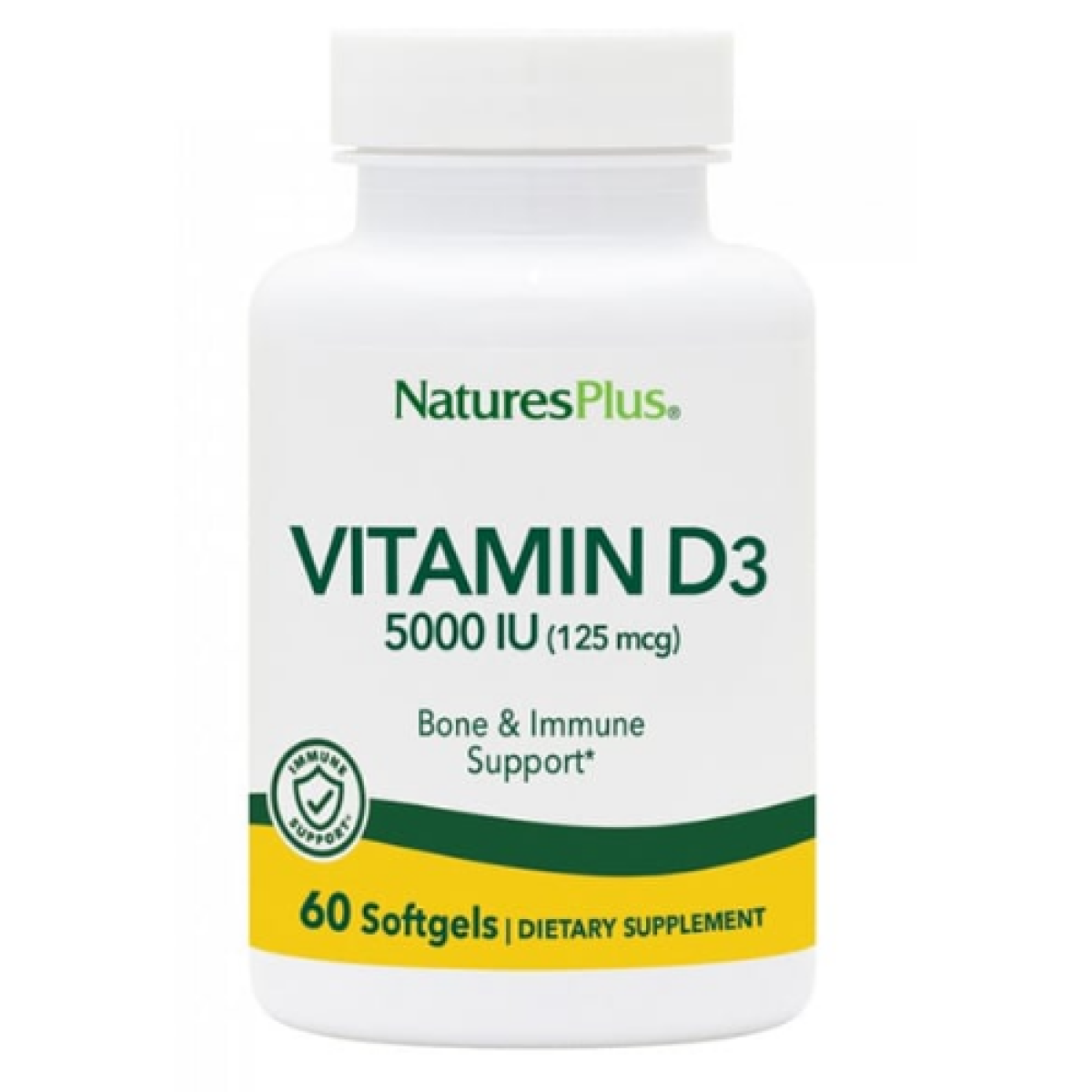 Natures Plus | Vitamin D3 5000 IU| 60softgels