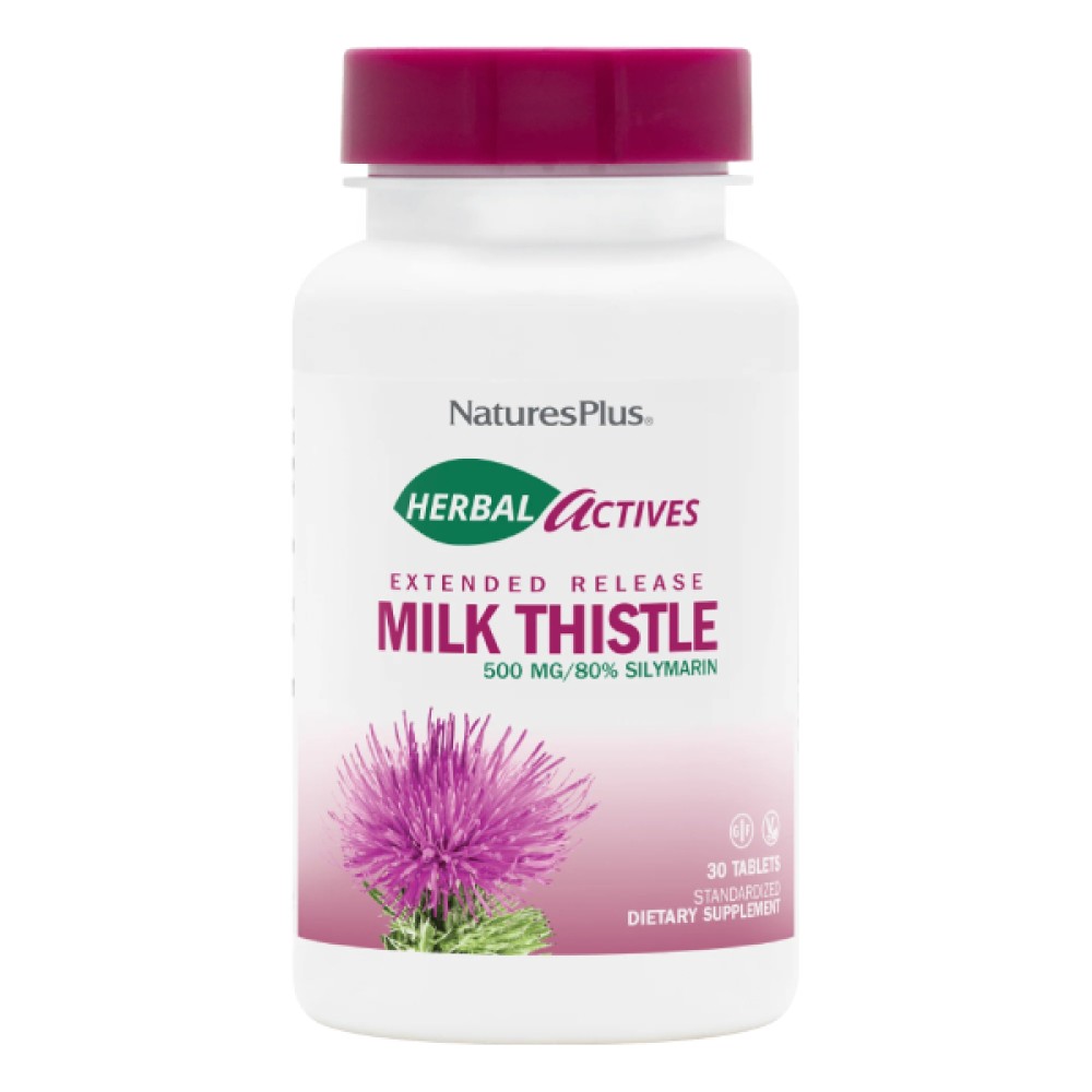 Natures Plus | Milk Thistle 500mg Ισχυρό Αντιοξειδωτικό | 30 ταμπλέτες