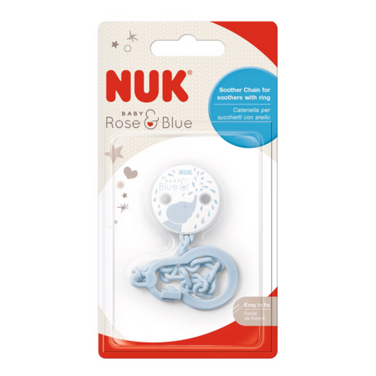 Nuk | Αλυσίδα Πιπίλας Ελέφαντας σε Χρώμα Μπλε | 1τμχ