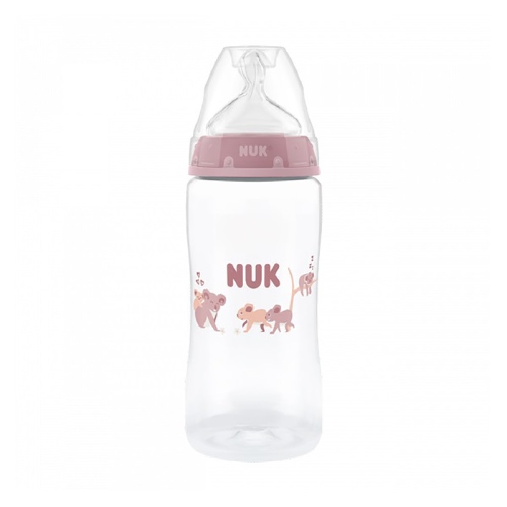 Nuk |  πλαστικό μπιμπερό με θηλή σιλικόνης first choice temperature control , koala 3m+ | 300ml 