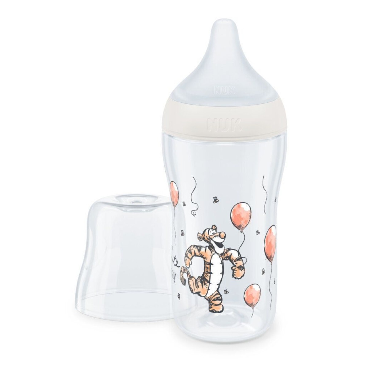 Nuk | Πλαστικό Μπιμπερό Winnie Pooh Perfect Match Κατά των Κολικών με Θηλή Σιλικόνης για 3+ μηνών Λευκό | 260ml