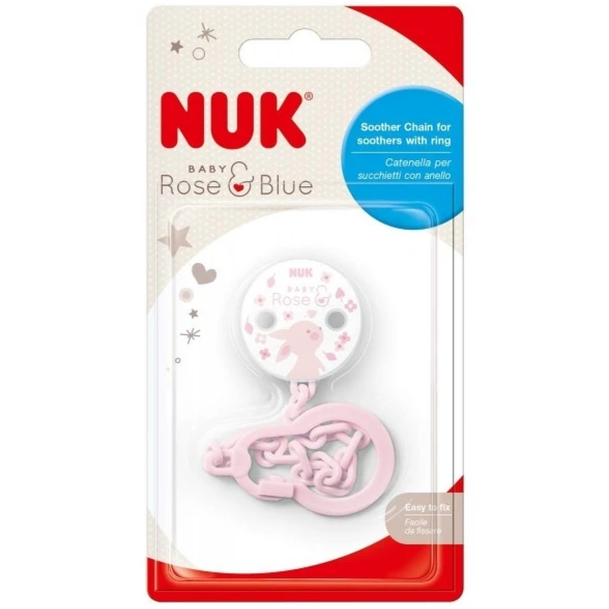 Nuk | Baby Rose Αλυσίδα Πιπίλας | 1τεμ 