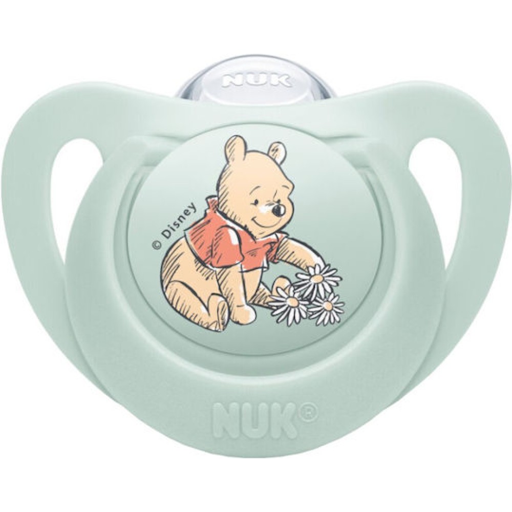 Nuk | Πιπίλα Σιλικόνης Disney Winnie Φυστικί για 6-18 μηνών | 1τμχ