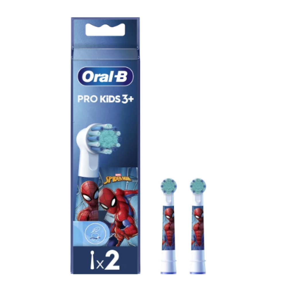 Oral -B | Pro Kids Ανταλλακτικά Ηλεκτρικής Οδοντόβουρτσας Spiderman | 2 τεμάχια