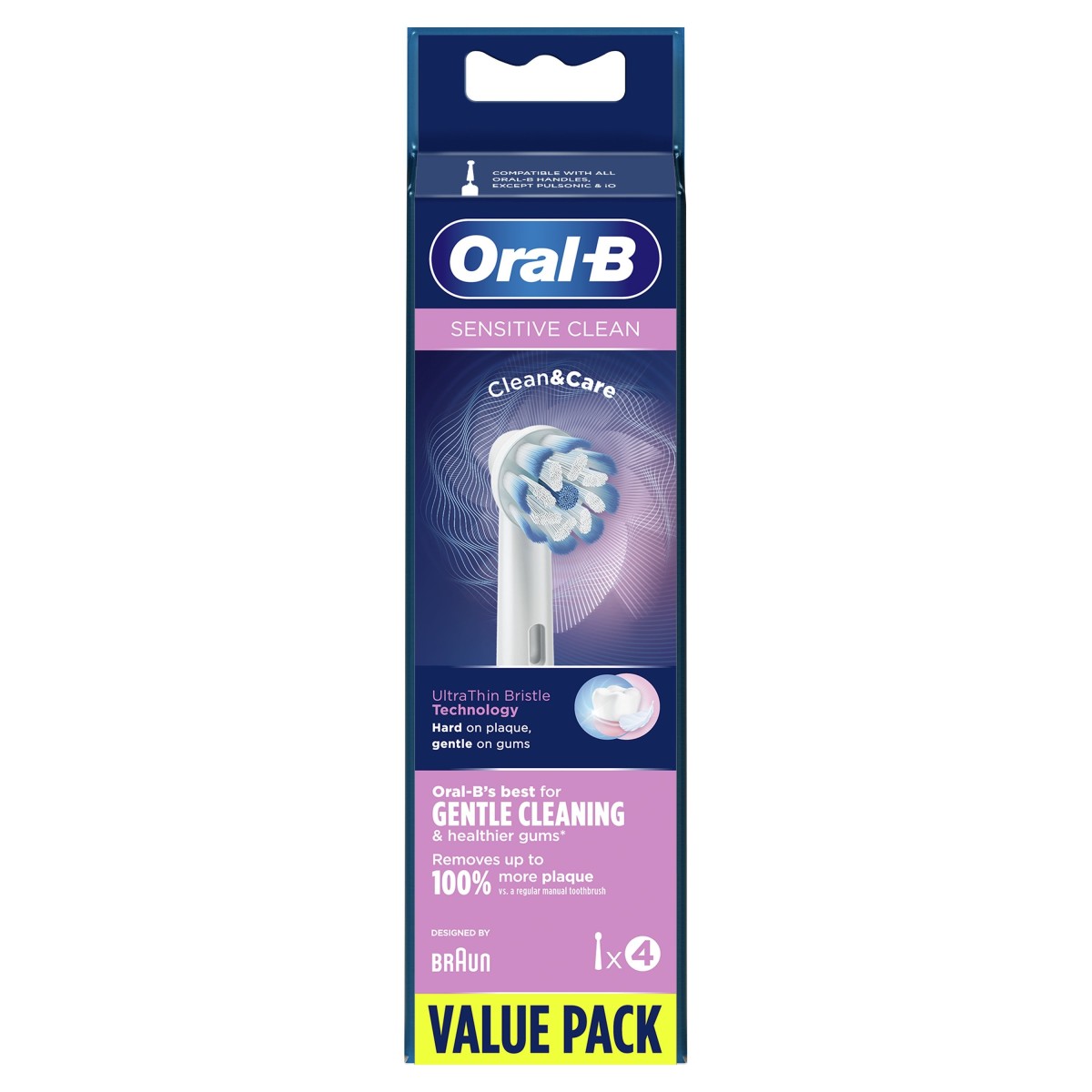 Oral-B | Sensitive Clean Toothbrush Heads | 4 Τεμάχια