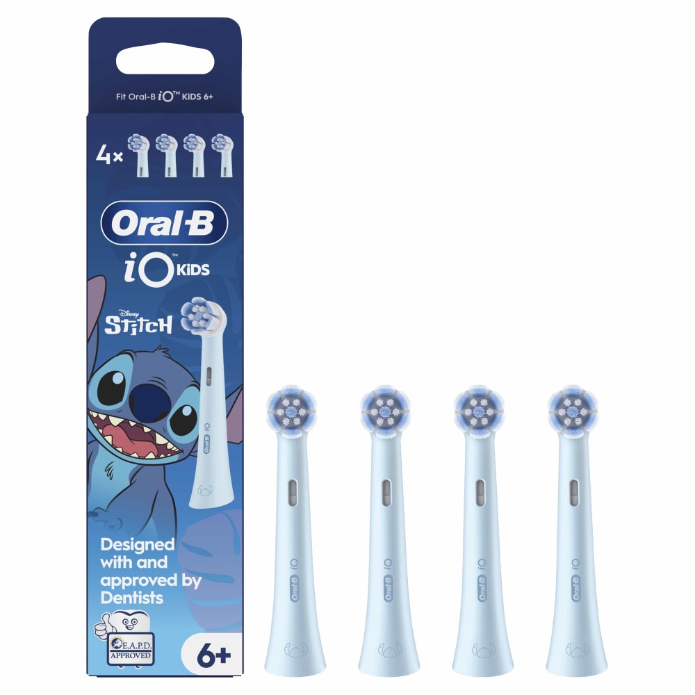 Oral-B | iO Kids Disney Stitch Ηλεκτρική Κεφαλή Οδοντόβουρτσας απο 6+ ετών | 4τεμ
