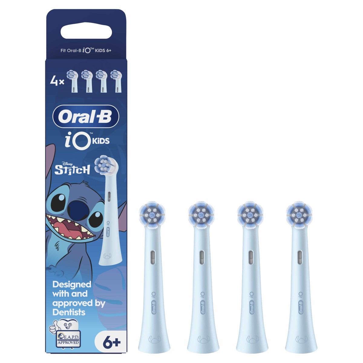 Oral-B | iO Kids Disney Stitch Ηλεκτρική Κεφαλή Οδοντόβουρτσας απο 6+ ετών | 4τεμ
