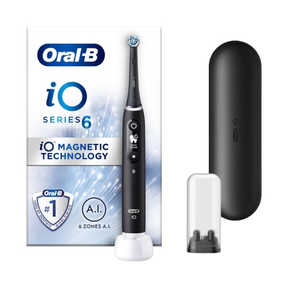 Oral-B | iO Series 6  | Magnetic Black Lava | Ηλεκτρική Οδοντόβουρτσα Μαύρη