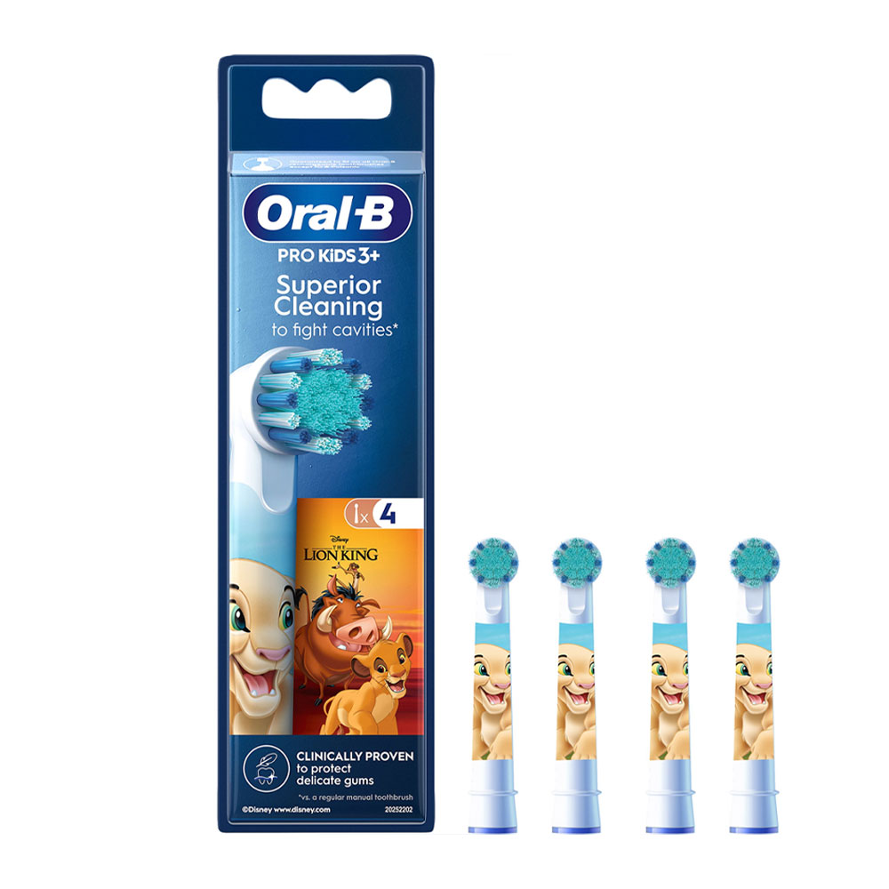Oral-B | Pro Kids Toothbrush Heads Ανταλλακτικές Κεφαλές Oδοντόβουρτσας The Lion King 3y+ | 4τεμ