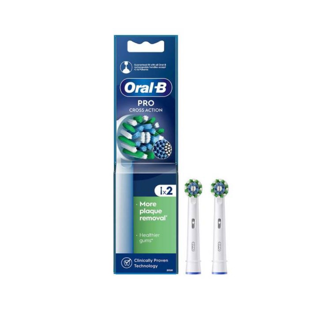  Oral-B | Pro CrossAction Ανταλλακτικές Κεφαλές Ηλεκτρικής Οδοντόβουρτσας | 2τεμ 