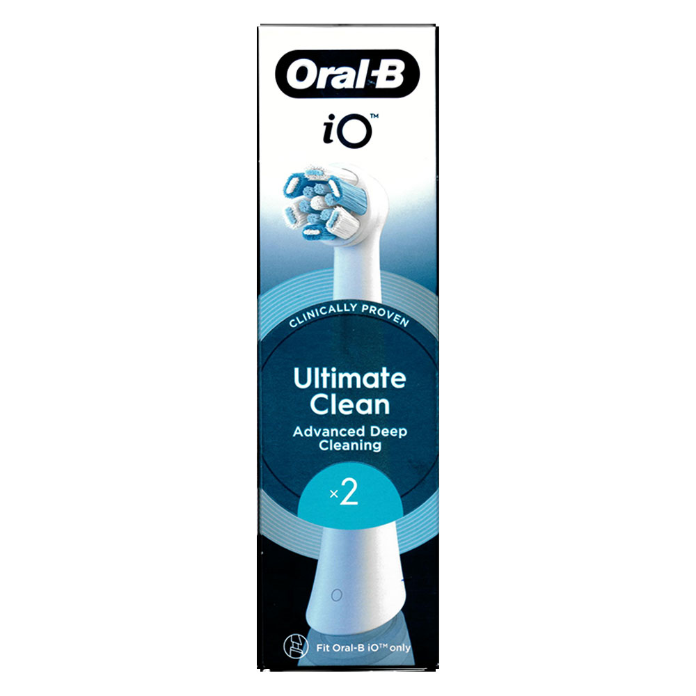 Oral-B | iO Ultimate Clean Ανταλλακτικές Κεφαλές Ηλεκτρικής Οδοντόβουρτσας για Αποτελεσματικό Καθαρισμό | 2τεμ
