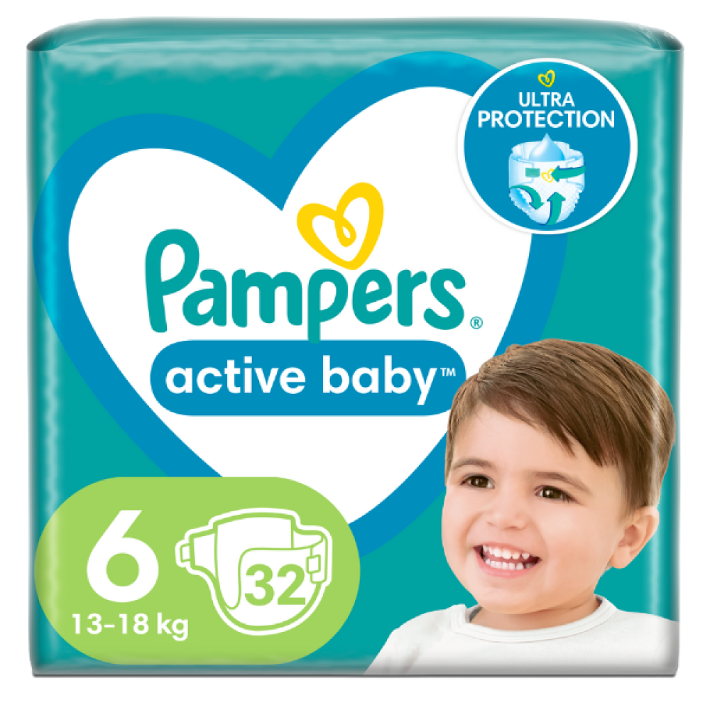 Pampers | Active Baby No.6 (13-18kg) | 32τεμ