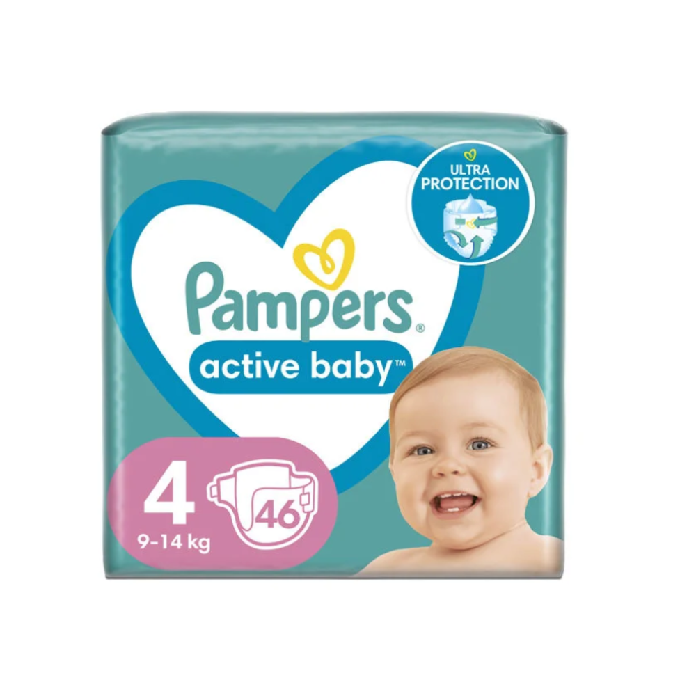 Pampers | Active Baby Giant Pack No4 (9-14kg) | 76τμχ 