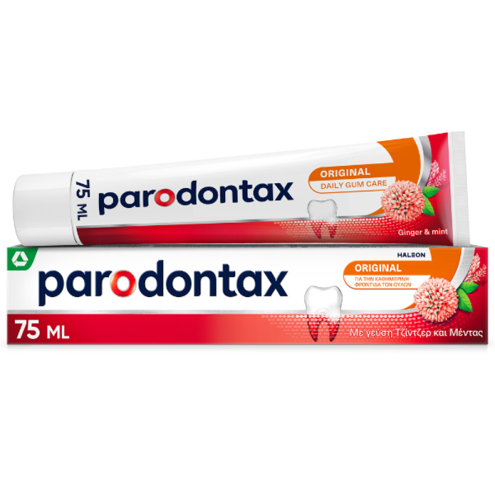 Parodontax | Original Οδοντόκρεμα με γεύση Μέντας & Τζίντζερ για Ούλα που Αιμοραγούν | 75ml