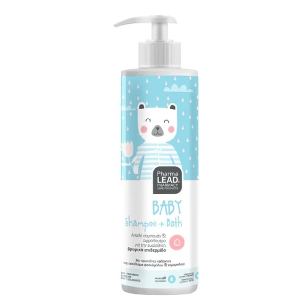 Pharmalead | Baby Shampoo & Bath | Βρεφικό Σαμπουάν - Αφρόλουτρο με Πρωτεΐνες Γάλακτος Και Εκχύλισμα Φασκόμηλου Και Χαμομηλιού | 500ml