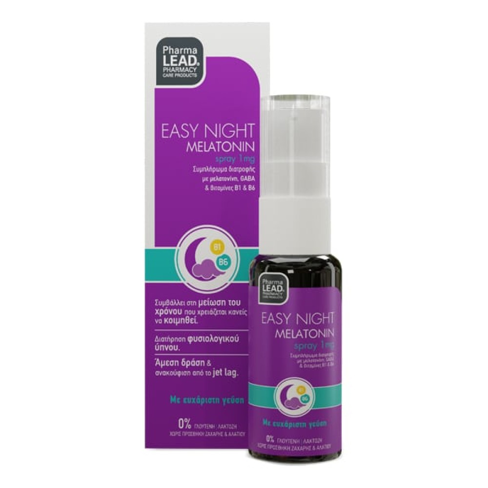 Pharmalead | Easy Night Melatonin Spray Μελατονίνη με Βιταμίνες B6 & B1 | 20ml