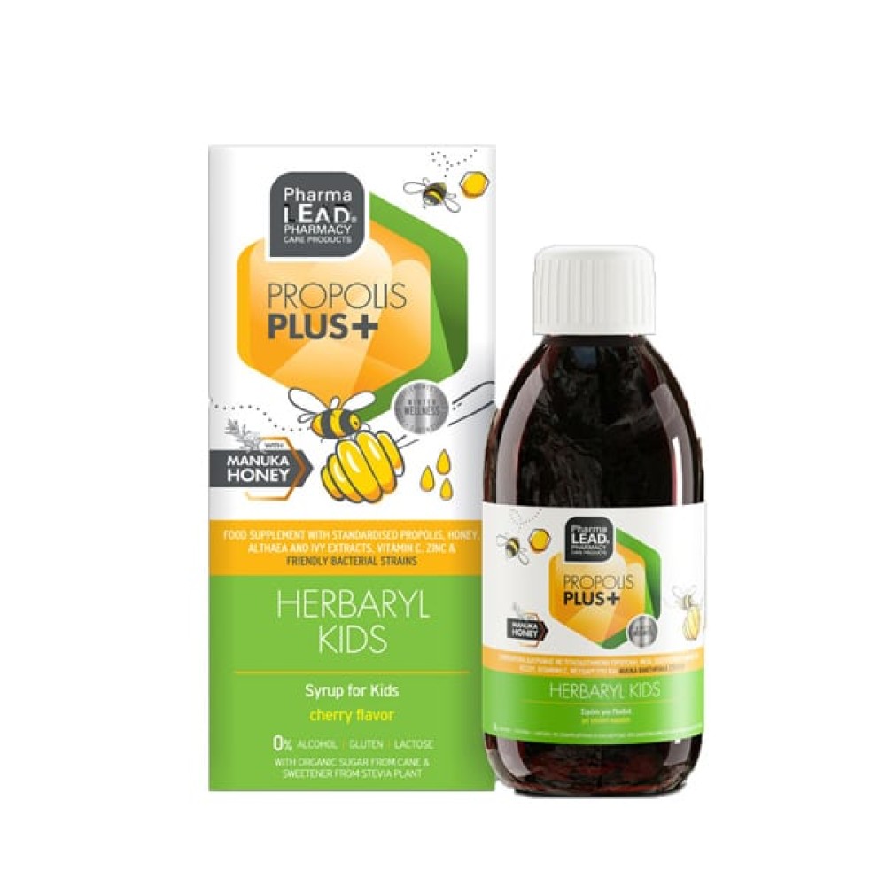 Pharmalead | Propolis Plus+ Herbaryl Kids Παιδικό Σιρόπι με Γεύση Κεράσι | 200ml