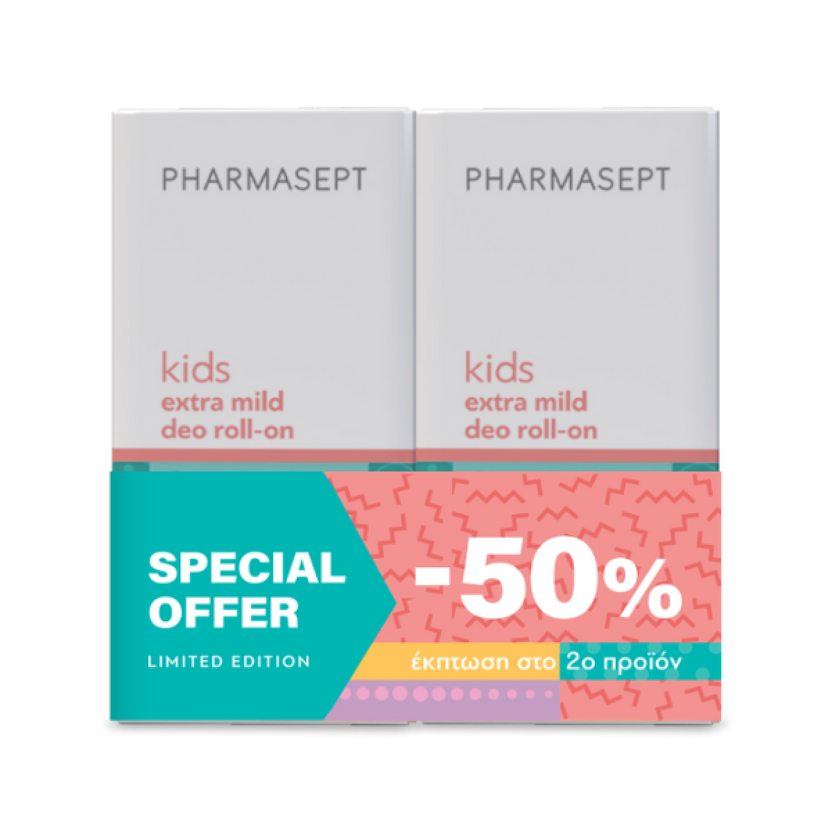 Pharmasept | Promo Kids Extra Mild Deo Roll-on |  2x50ml