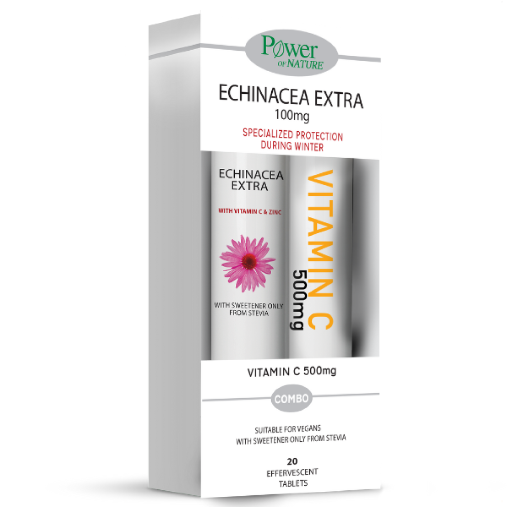 Power Health | Echinacea Extra 20 Effervescent Tabs + Vitamin C 500mg  | 20 Tabs