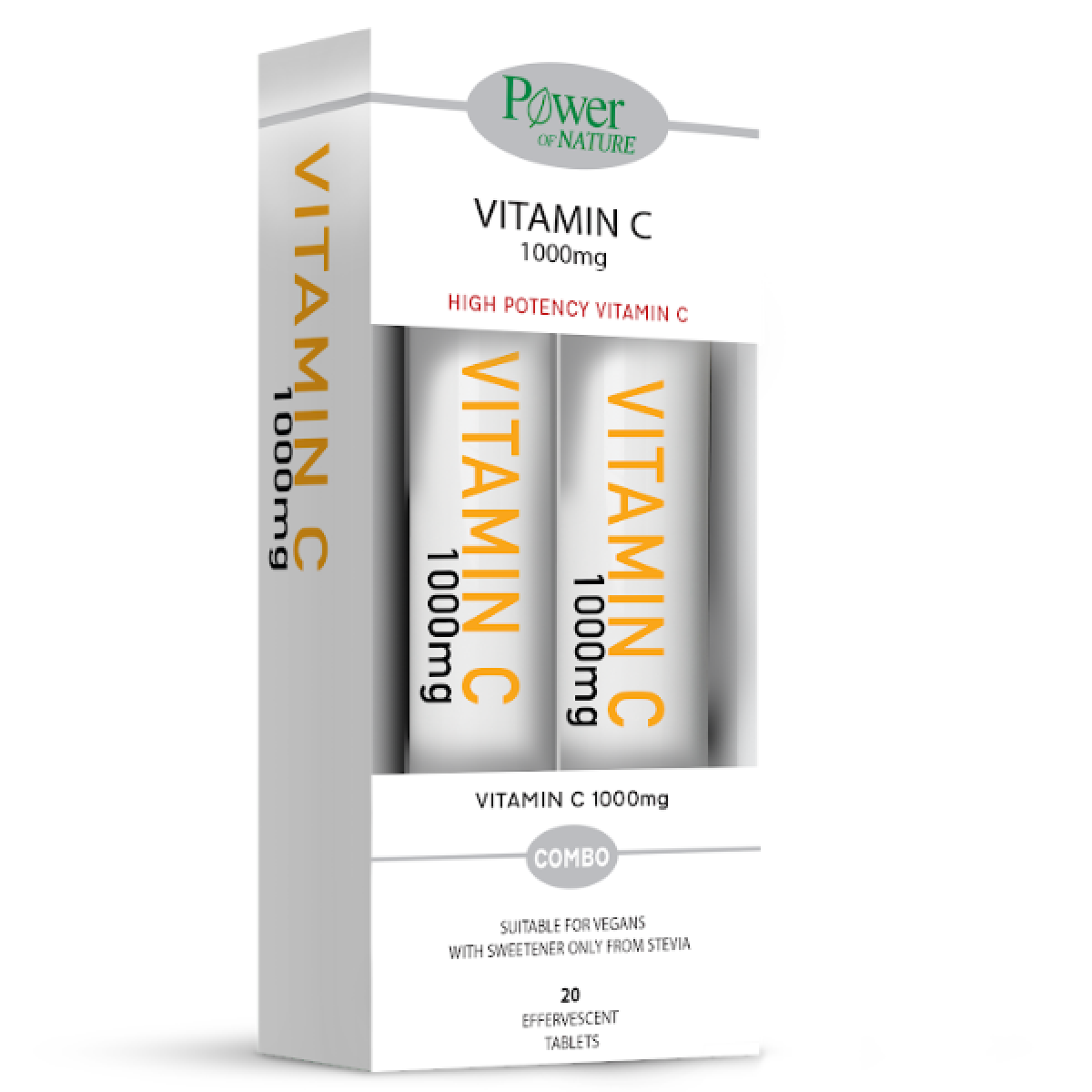 Power Health | Vitamin C 1000mg Stevia | 2x20eff.tabs  Power Health | Vitamin C 1000mg Stevia | 2x20eff.tabs