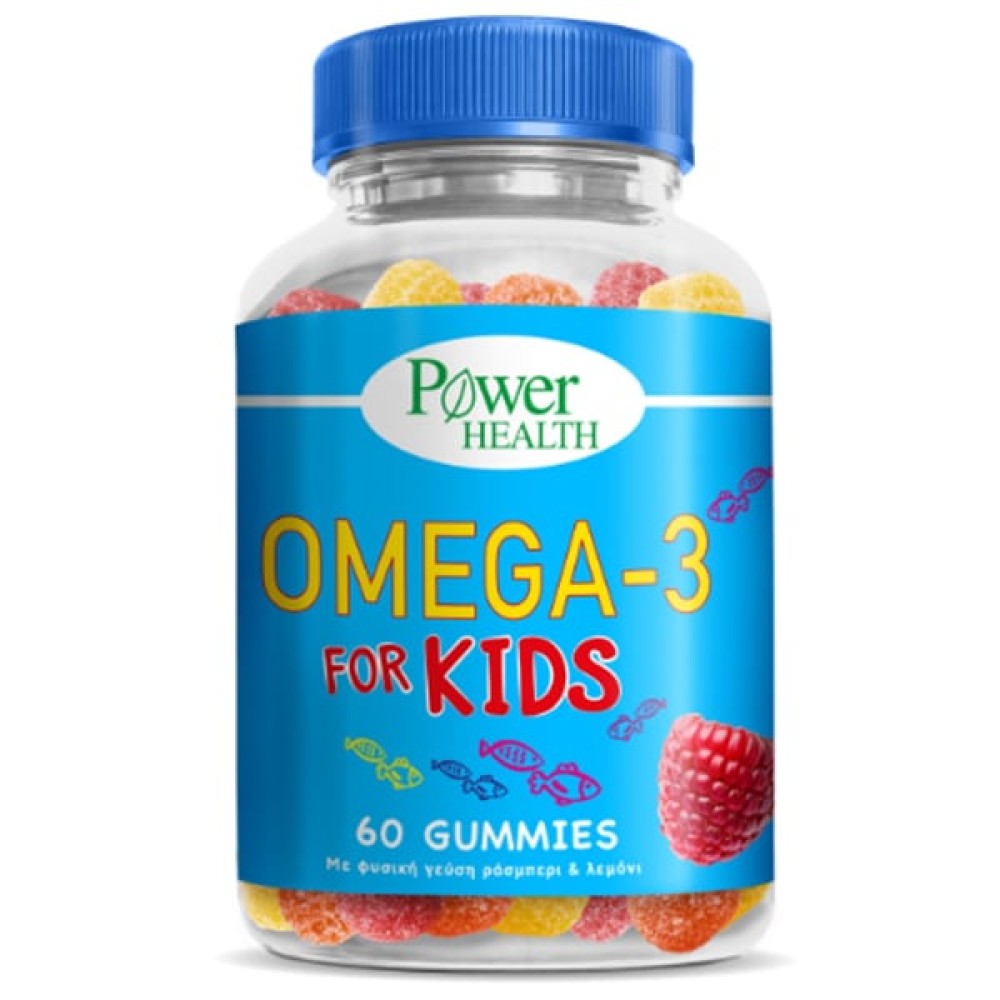 Power Health | Omega 3 for Kids Συμπλήρωμα Διατροφής με Ωμέγα 3 & Βιταμινών για Παιδιά | 60 Ζελεδάκια