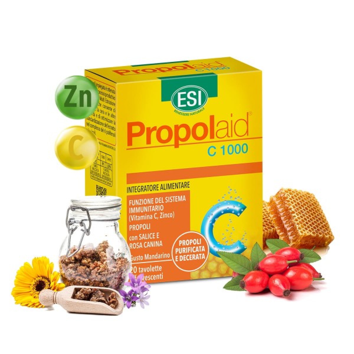 Esi | Propolaid Propol C 1000 | Συμπλήρωμα Διατροφής με Πρόπολη, Ψευδάργυρο & Βιταμίνη C | 20 αναβράζουσες ταμπλέτες Esi | Propolaid Propol C 1000 | Συμπλήρωμα Διατροφής με Πρόπολη, Ψευδάργυρο & Βιταμίνη C | 20 αναβράζουσες ταμπλέτες