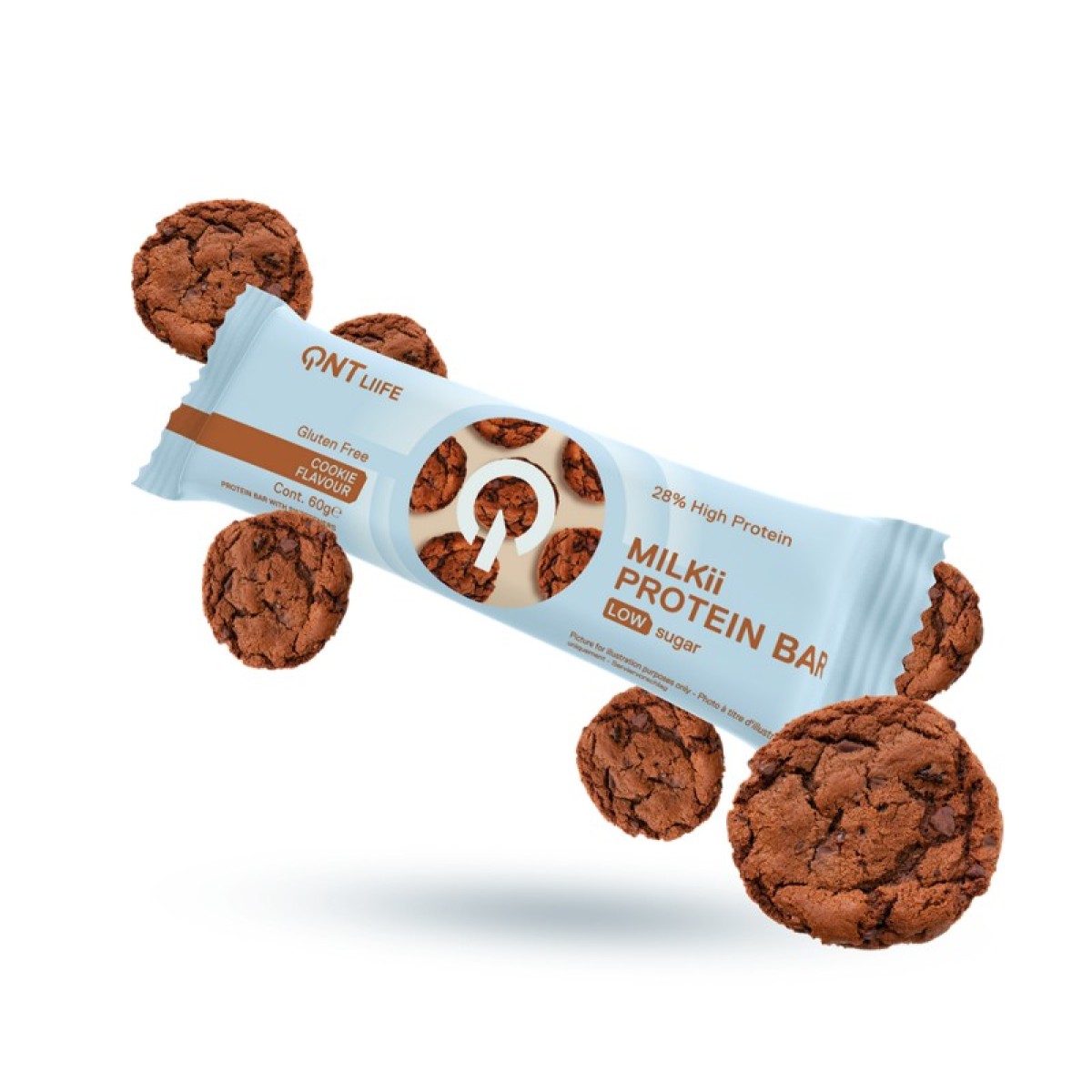 QNT | Milkii Protein Bar 29% Μπάρα Πρωτεΐνης Γάλακτος με Γεύση Cookie | 60gr 