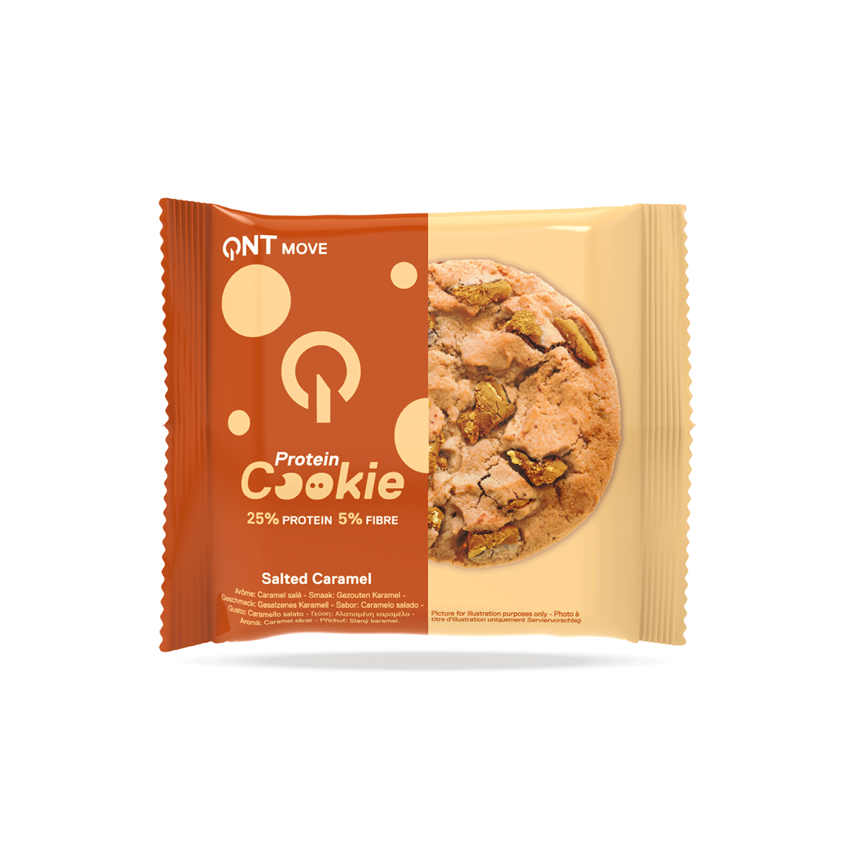 QNT | Protein Cookie with Salted Caramel Chips Μπισκότα Πρωτεΐνης με Κομμάτια Αλμυρής Καραμέλας | 60g QNT | Protein Cookie with Salted Caramel Chips Μπισκότα Πρωτεΐνης με Κομμάτια Αλμυρής Καραμέλας | 60g