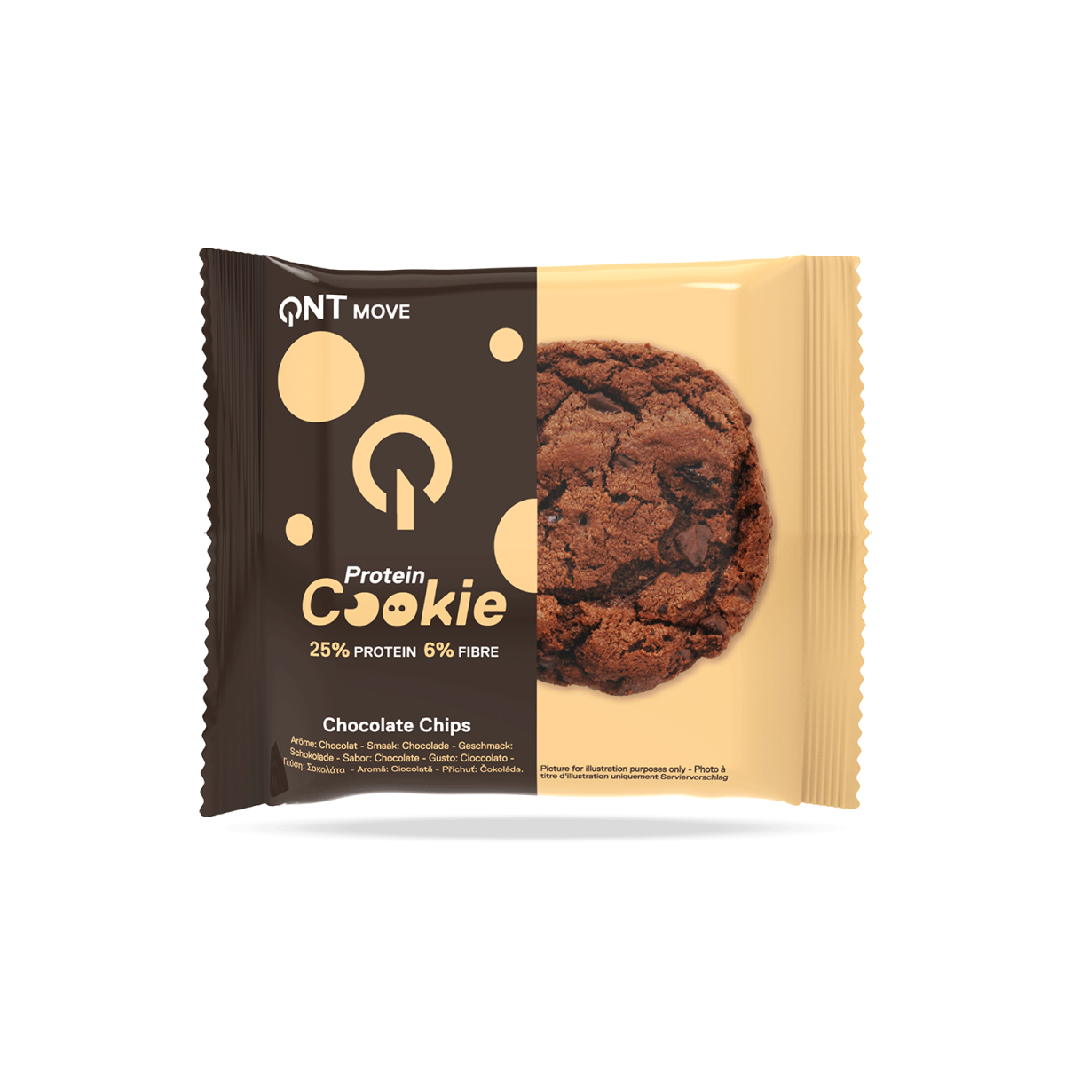 QNT | Protein Cookie Chocolate Chips Μπισκότα Πρωτεΐνης με Κομμάτια Σοκολάτας | 60g QNT | Protein Cookie Chocolate Chips Μπισκότα Πρωτεΐνης με Κομμάτια Σοκολάτας | 60g