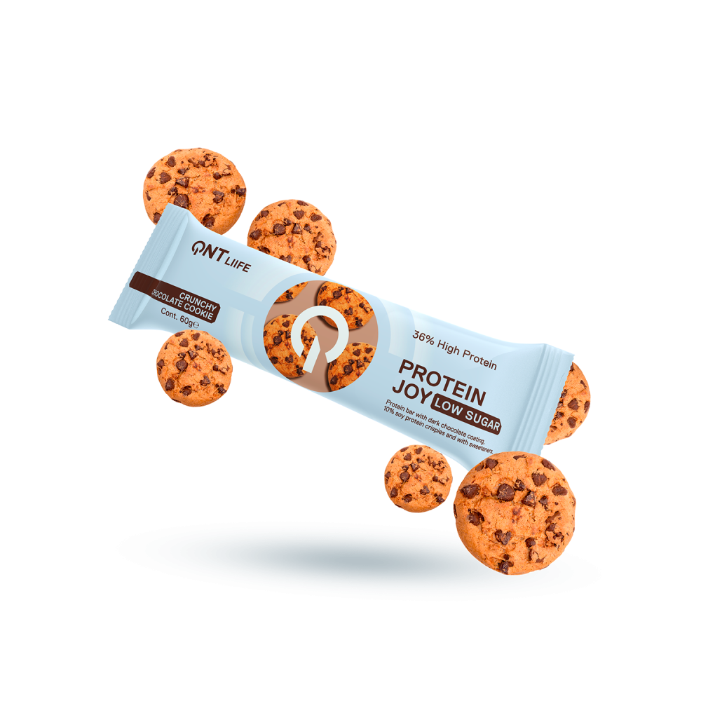 QNT | 36% Protein Joy Bar Crunchy Chocolate Cookie | 60gr  QNT | 36% Protein Joy Bar Crunchy Chocolate Cookie | 60gr