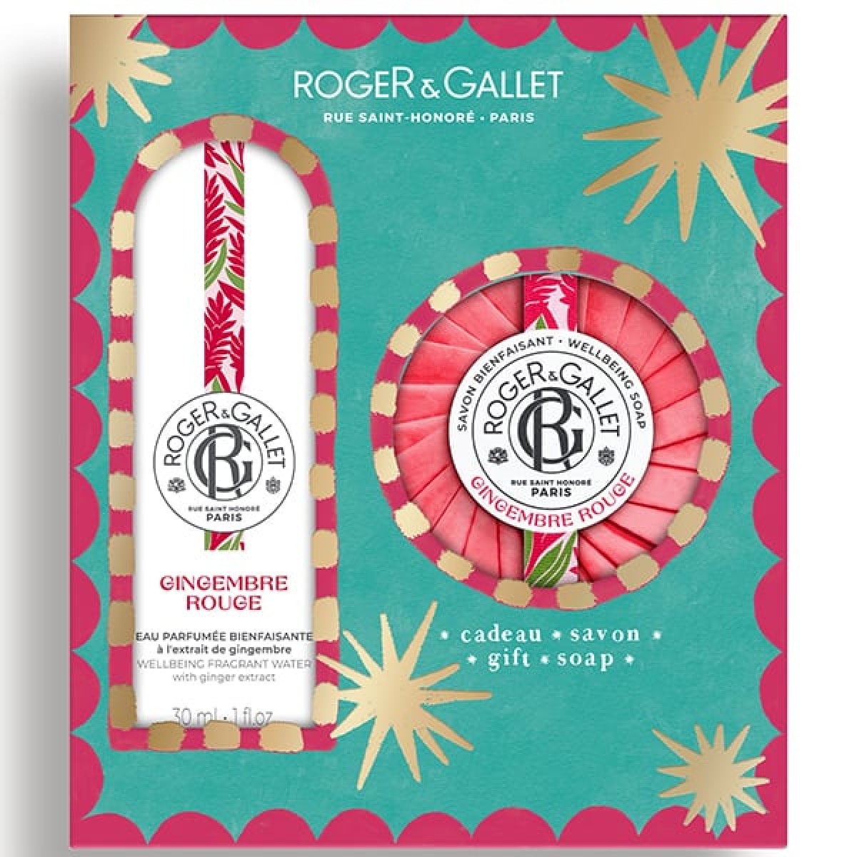 Roger&Gallet | Promo Gingembre Rouge Wellbeing Fragrant Water 30ml & Σαπούνι 100g | 1σετ