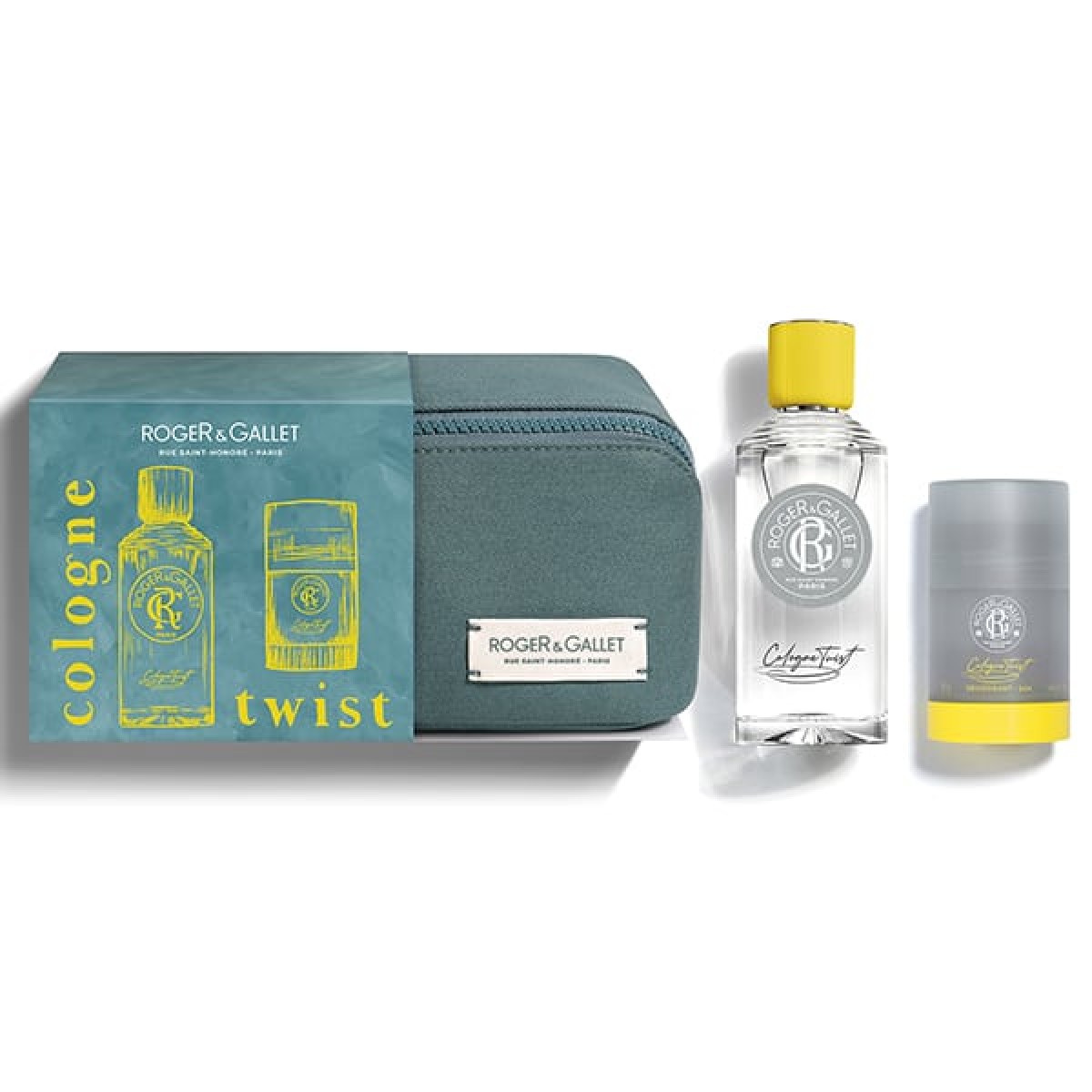 Roger&Gallet | Promo Twist Eau de Cologne Ανδρικό Άρωμα 100ml & Solid Deodorant 24h Ανδρικό Αποσμητικό Stick 50g | 1σετ