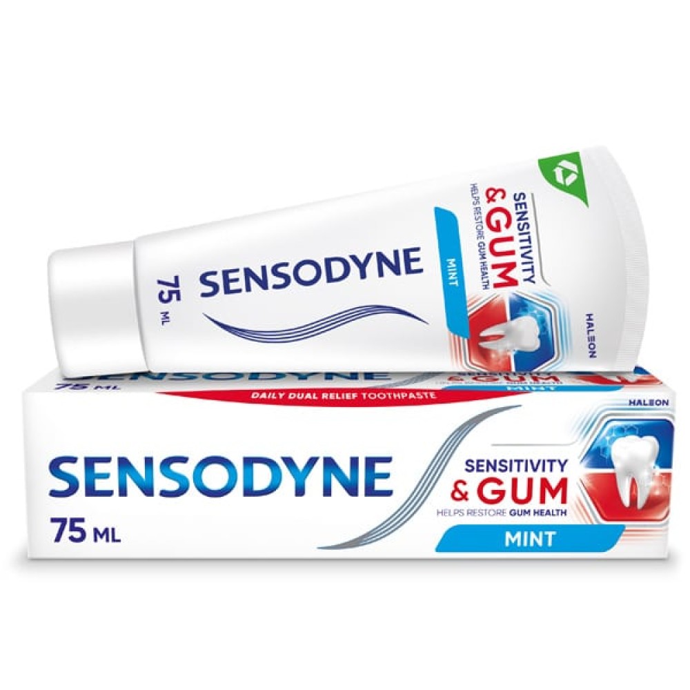 Sensodyne | Sensitivity & Gum Mint Οδοντόκρεμα για Ευαίσθητα Δόντια & Ούλα που Aιμορραγούν | 75ml