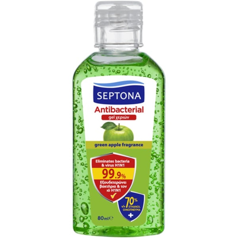 Septona | Αντισηπτικό Gel Καθαρισμού Χεριών με Άρωμα Μήλο | 80ml 