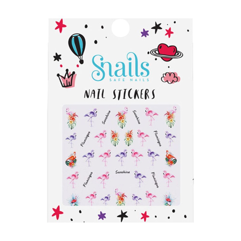 Snails | Nail Stickers Flamingos Παιδικά Αυτοκόλλητα Για Τα Νύχια | 1τμχ