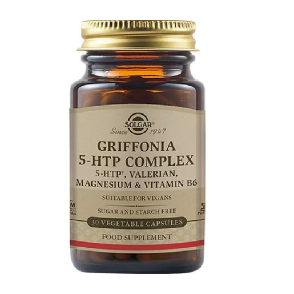 Solgar | 5-HTP Hydroxytryptophan | Συμπλήρωμα Διατροφής για την Υγεία του Νευρικού Συστήματος | 90caps