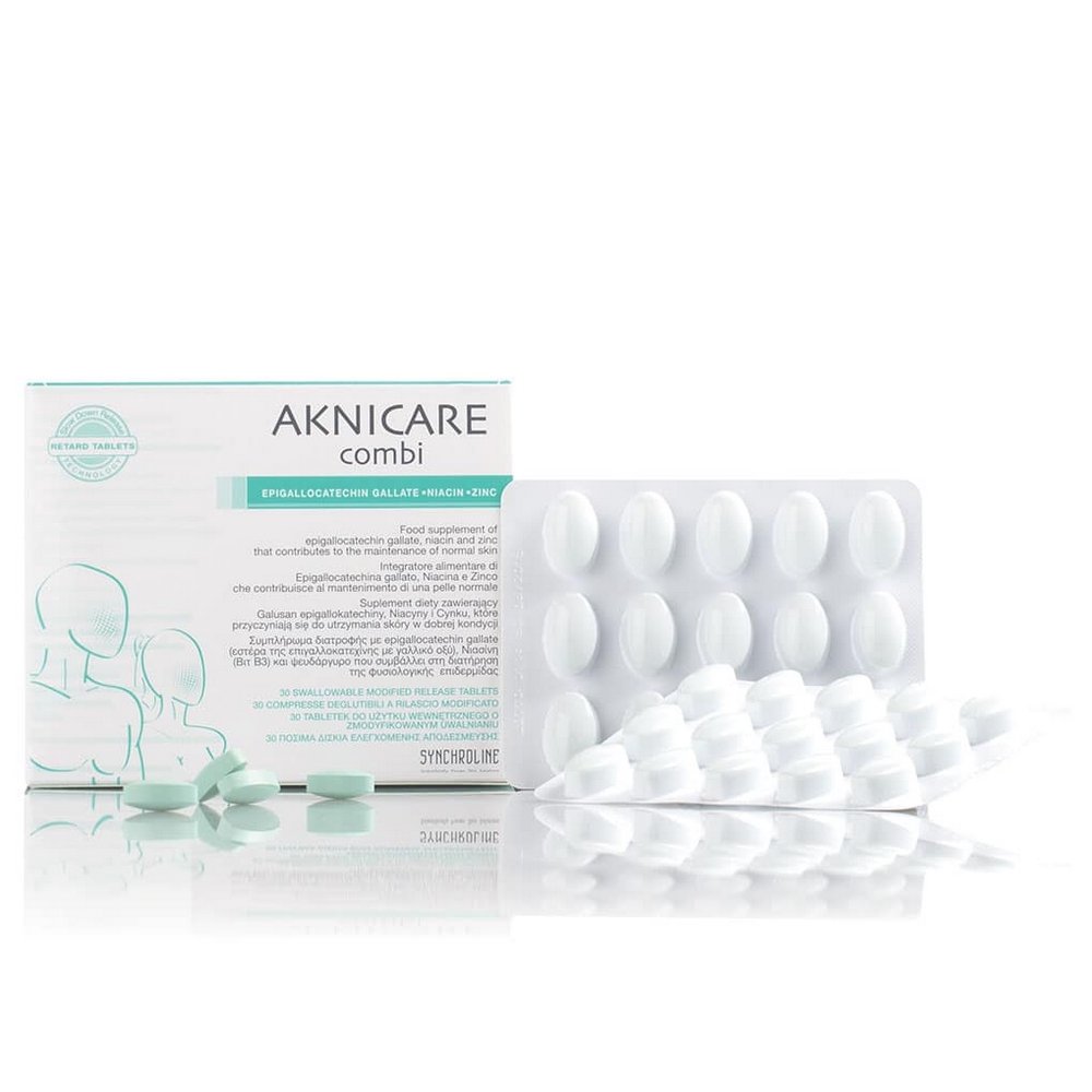 Synchroline | Aknicare Combi Συμπλήρωμα Διατροφής για Διατήρηση της Φυσιολογικής Επιδερμίδας | 30 tabs