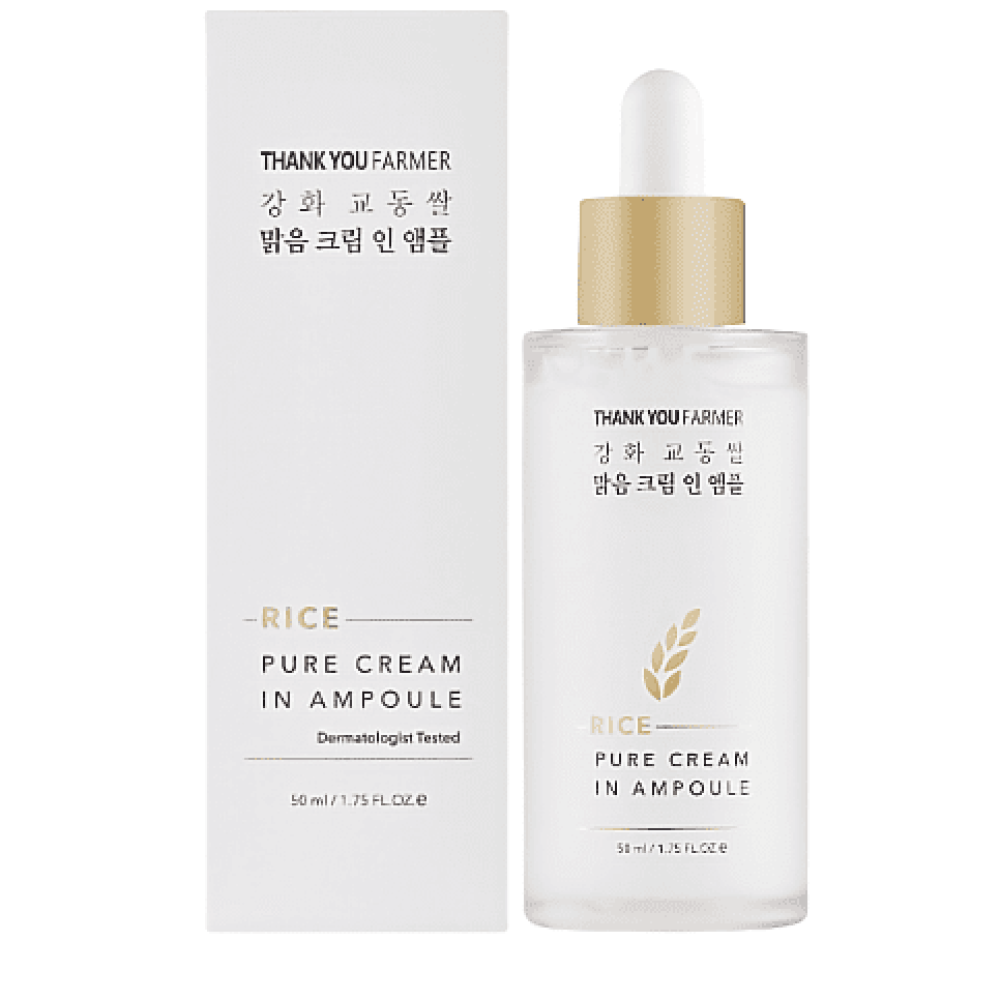 Thank You Farmer | Rice Pure Cream In Ampoule Κρέμα σε Αμπούλα για Ενυδάτωση & Λάμψη | 50ml