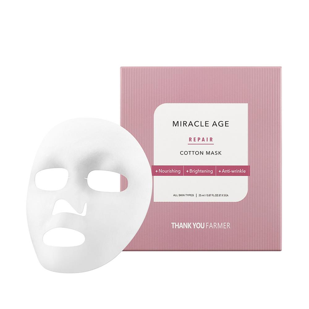 Thank You Farmer | Miracle Age Repair Cotton Mask | Υφασμάτινη Μάσκα Θρέψης Προσώπου |  25ml