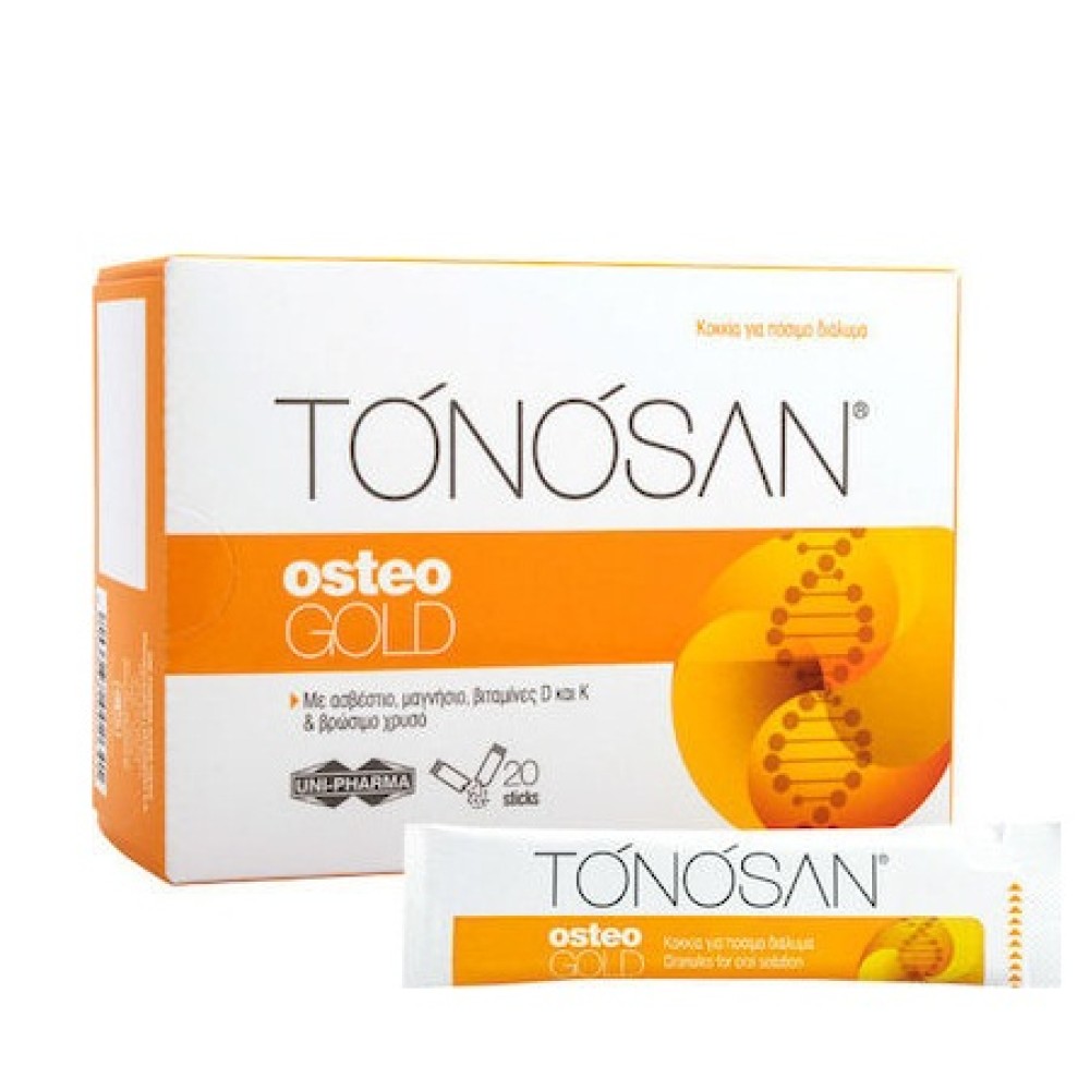 Tonosan | Osteogold | Συμπλήρωμα Διατροφής για την Ενίσχυση των Οστών και των Μυών | 20 sticks