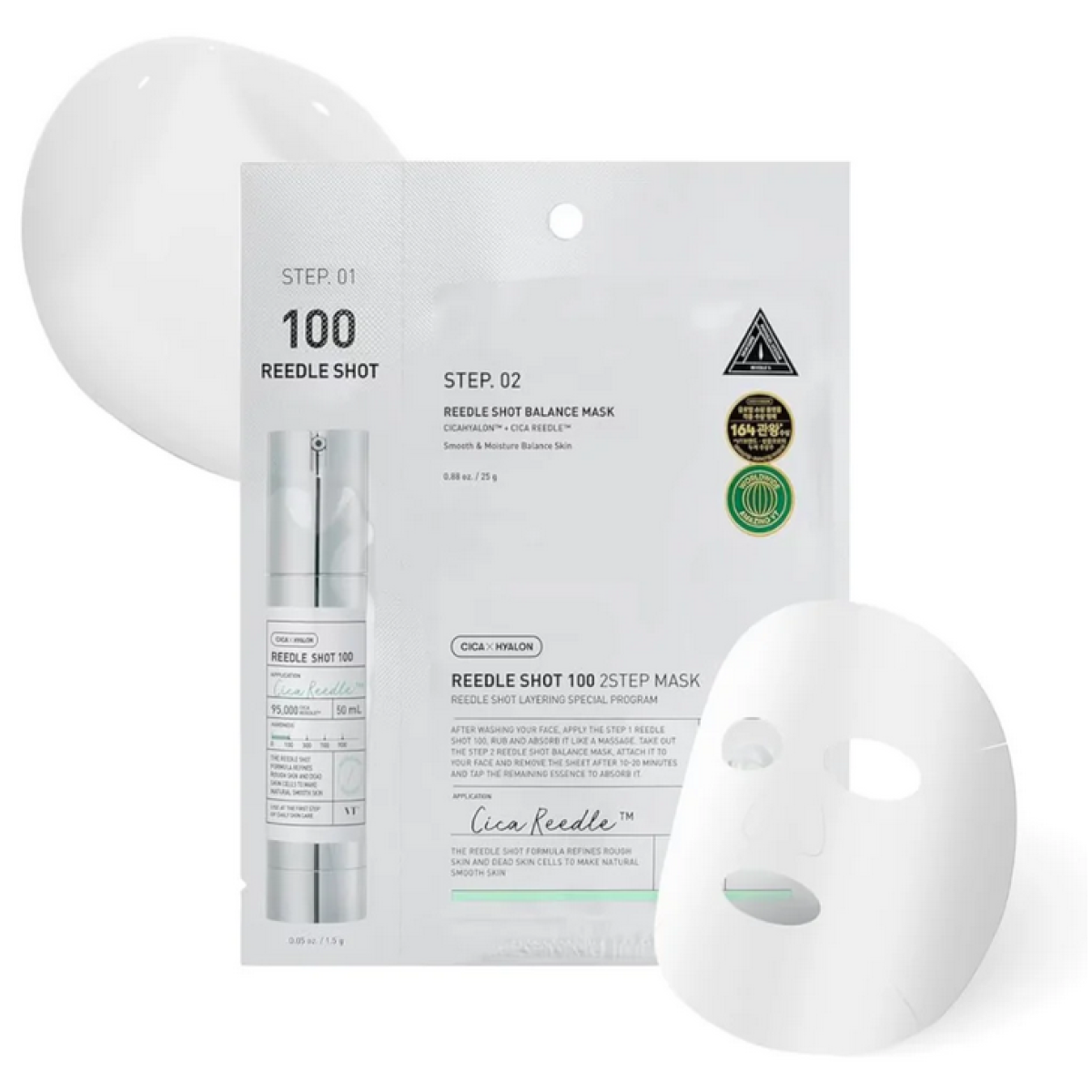 VT Cosmetics | Reedle Shot 100  2Step Mask Μάσκα 2 Βημάτων με Τεχνολογία Microneedle | 1τμχ