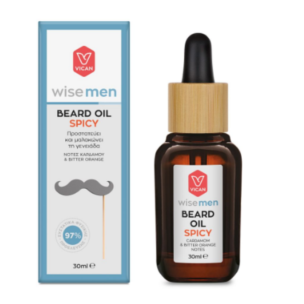 Wise Men | Beard Oil Spicy | Μαλακτικό Λαδάκι για τη Γενειάδα| 30ml