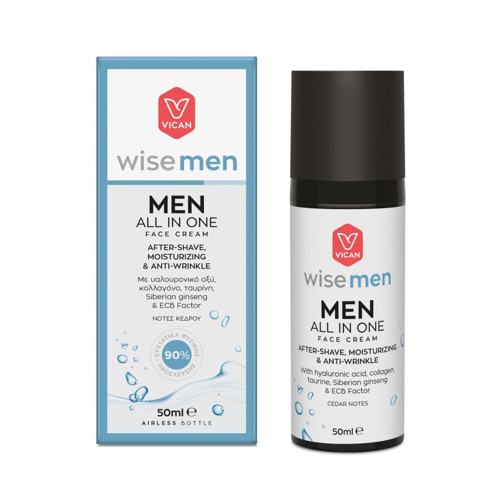Wise Men | All in One Cream After-shave | Ενυδατική & Αντιγηραντική 24ωρη Κρέμα | 50ml