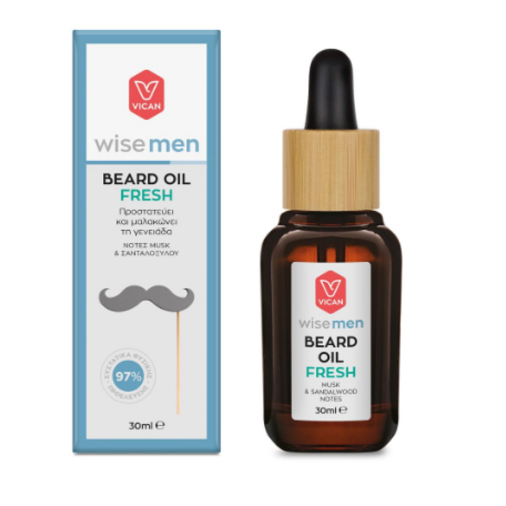 Wise Men | Beard Oil Fresh | Μαλακτικό Λαδάκι για τη Γενειάδα | 30ml