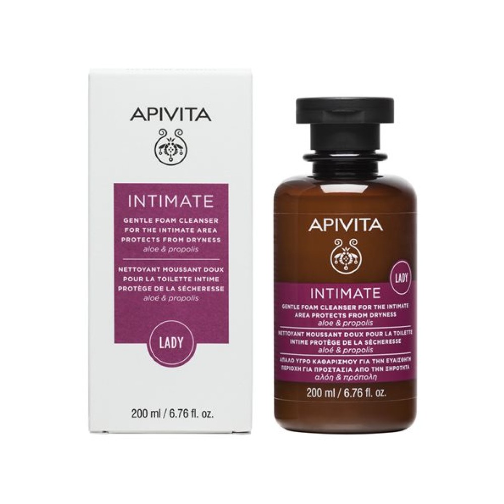 Apivita | Intimate Lady | Απαλό Υγρό Καθαρισμού για Την Ευαίσθητη Περιοχή με Αλόη & Πρόπολη | 200ml