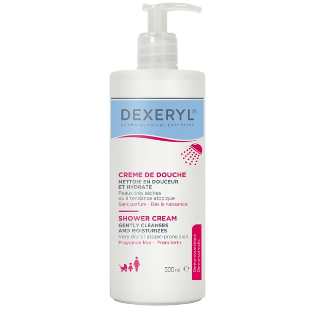 Dexeryl | Shower Cream Μαλακτική Κρέμα Καθαρισμού Σώματος για Πολύ Ξηρές & Aτοπικές Επιδερμίδες | 500ml