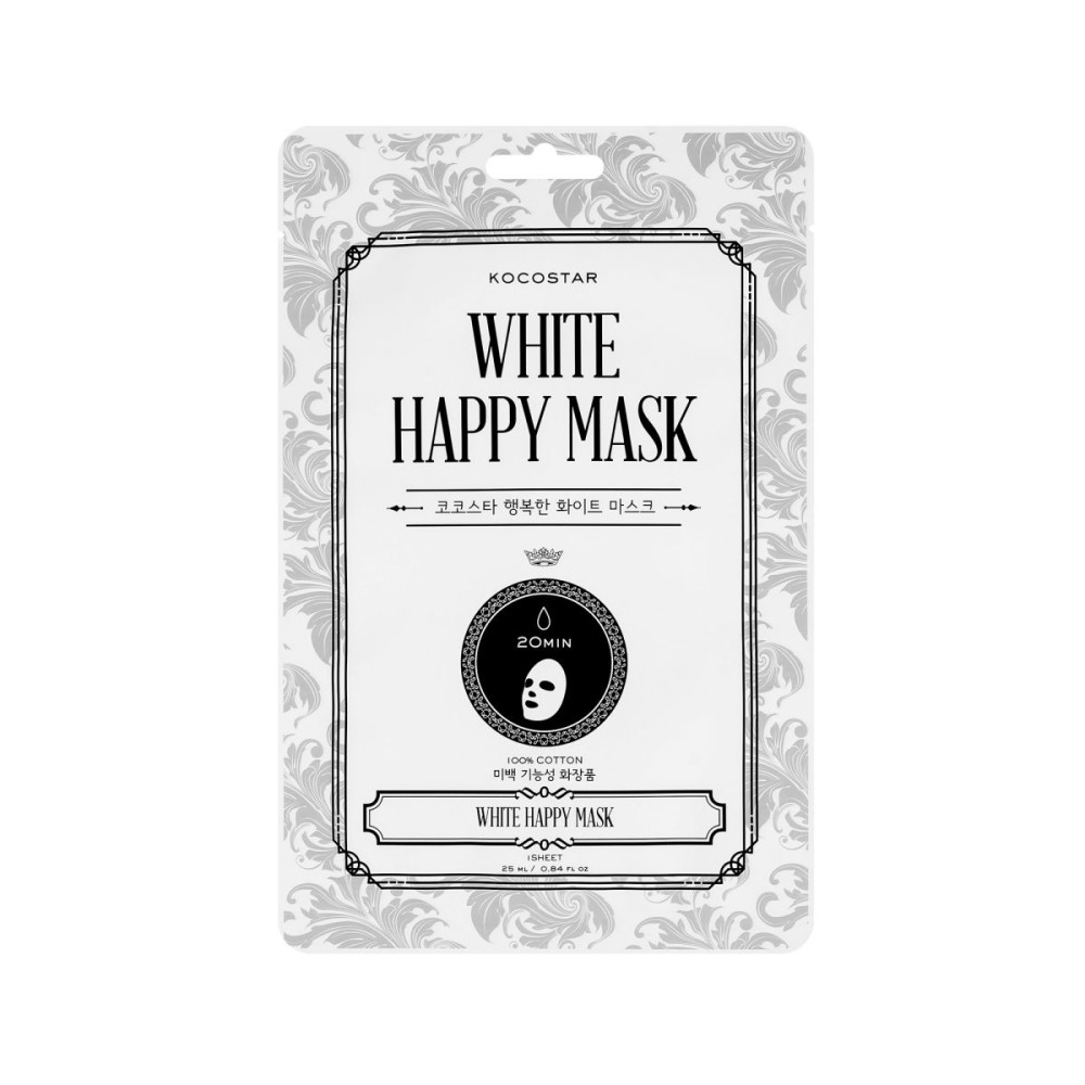 Kocostar |  White Happy Mask Μάσκα Προσώπου με Νιασιναμίδη | 1τμχ