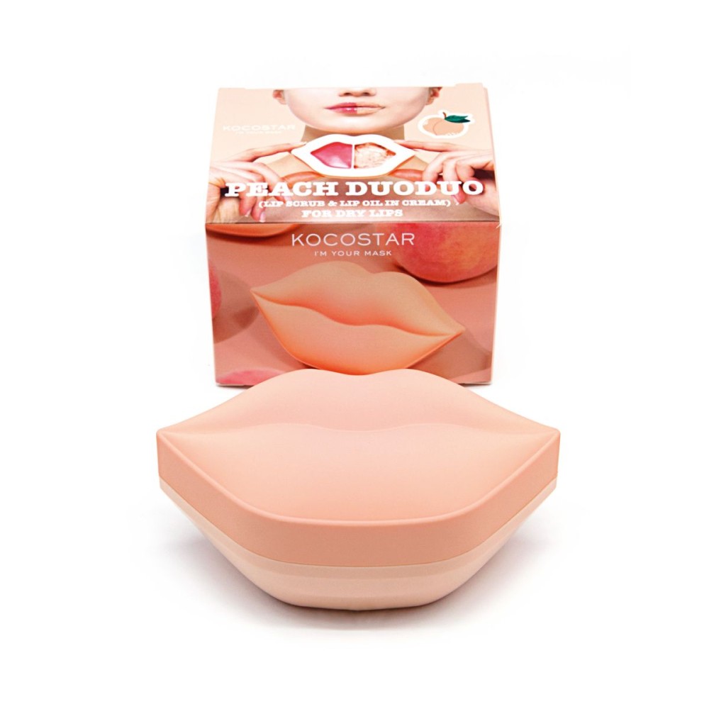 Kocostar | Peach Duoduo Lip Scrub & Lip Oil in Cream για Απαλά & Ενυδατωμένα Χείλη | 43g