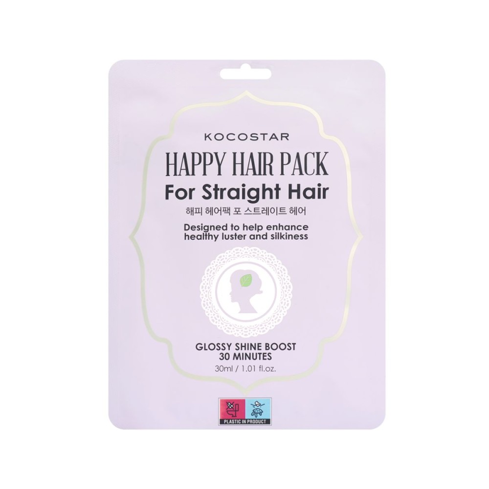 Kocostar | Happy Hair Pack for Straight Hair Μάσκα για Ίσια Μαλλιά | 1τεμ